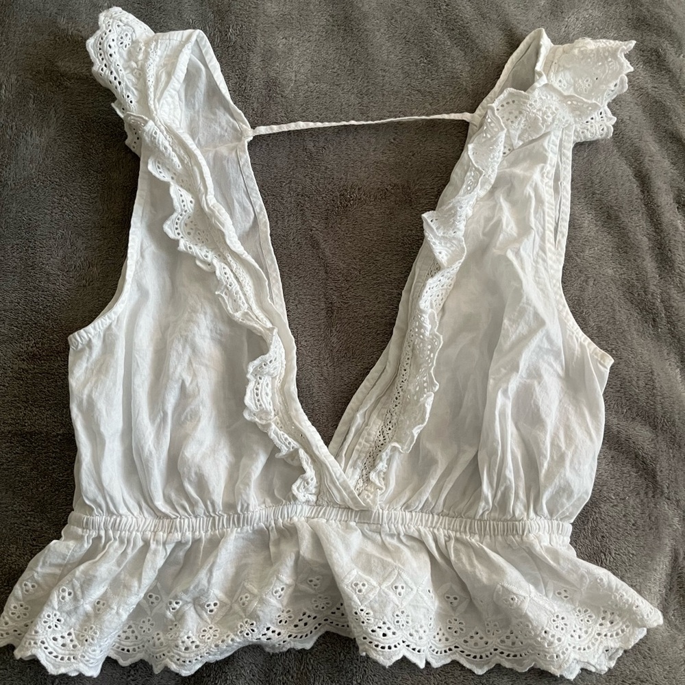 S size Forever 21 white blouse
